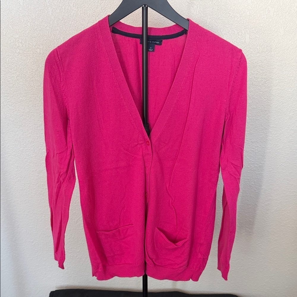 Tommy Hilfiger Pink Cardigan Sweater